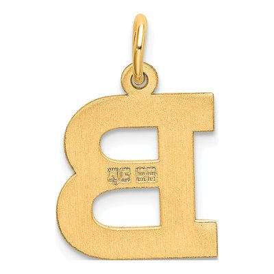 Gold-Plated Sterling Silver Letter B Charm – view 3