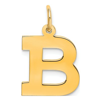 Gold-Plated Sterling Silver Letter B Charm