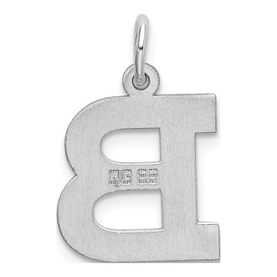 Sterling Silver Letter B Pendant – view 4