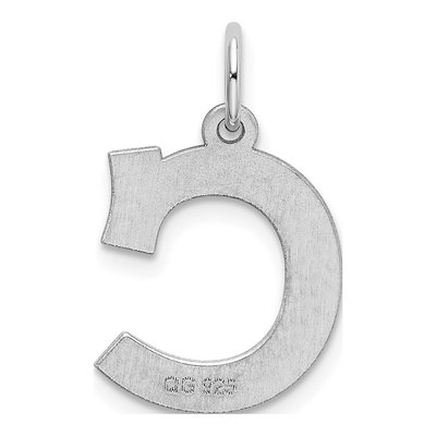 Sterling Silver Letter C Charm – view 4