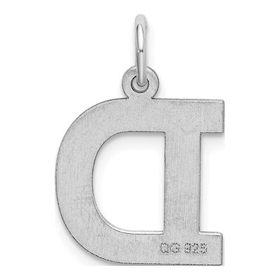 Sterling Silver Letter D Charm – view 4