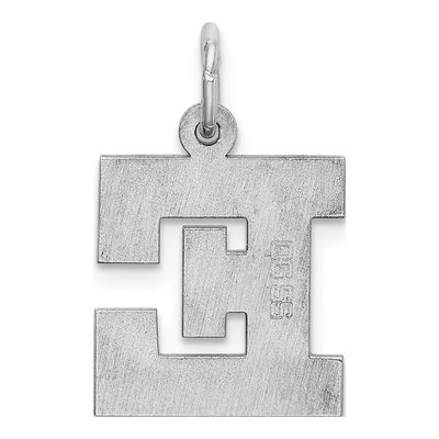 Sterling Silver Letter E Pendant – view 4