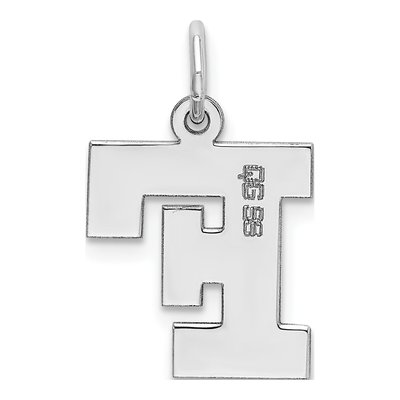 Sterling Silver Block Letter F Charm – view 4