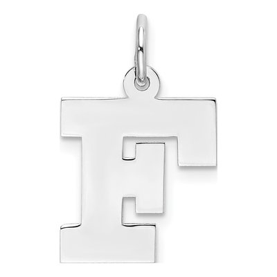 Sterling Silver Block Letter F Charm