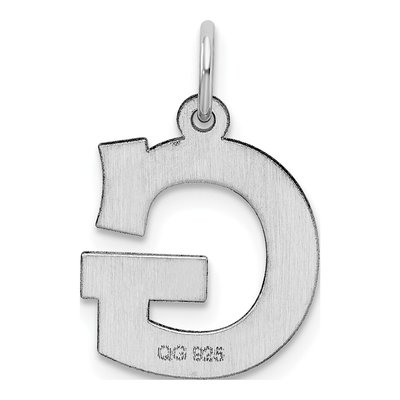 Sterling Silver Letter G Pendant – view 4