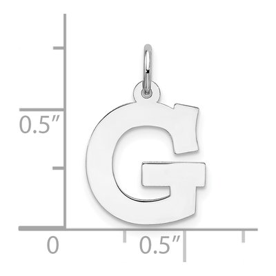 Sterling Silver Letter G Pendant – view 5