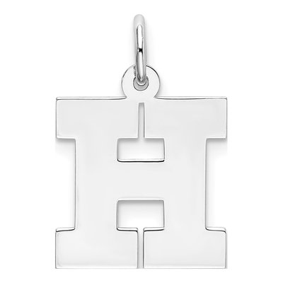 Sterling Silver Letter H Charm