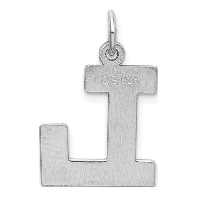 Sterling Silver Block Letter L Charm – view 4
