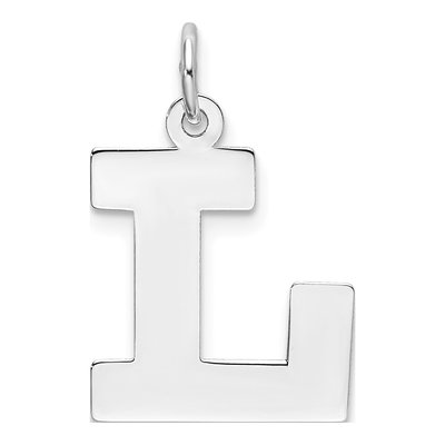 Sterling Silver Block Letter L Charm