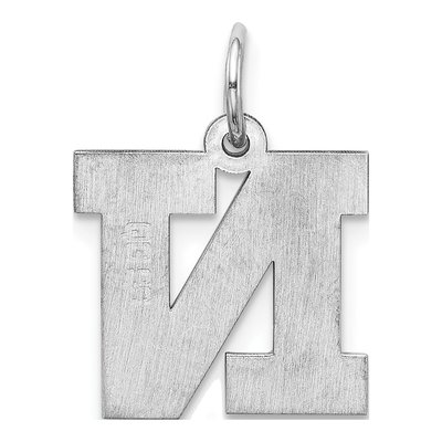 Sterling Silver Letter N Pendant – view 4