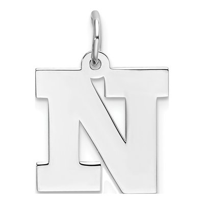 Sterling Silver Letter N Pendant