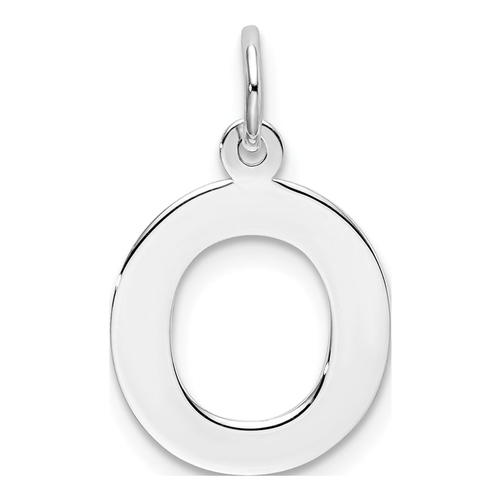 Sterling Silver Initial O Letter Charm Pendant