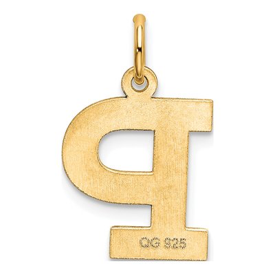 Gold-Plated Sterling Silver Letter P Charm – view 3