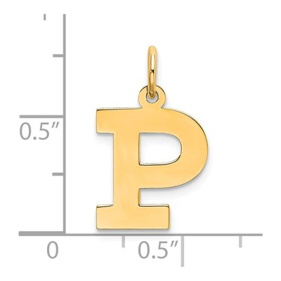 Gold-Plated Sterling Silver Letter P Charm – view 4