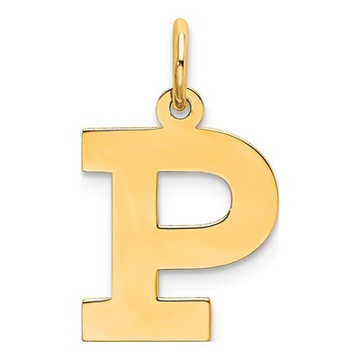 Gold-Plated Sterling Silver Letter P Charm