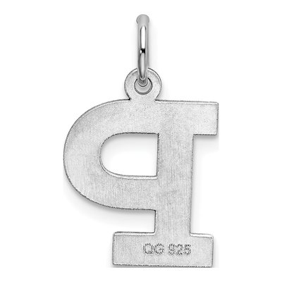 Sterling Silver Letter P Charm – view 4