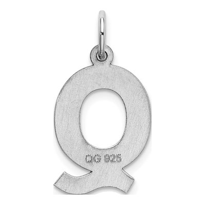 Sterling Silver Letter Q Charm – view 4