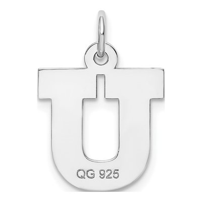 Sterling Silver Letter U Pendant – view 4