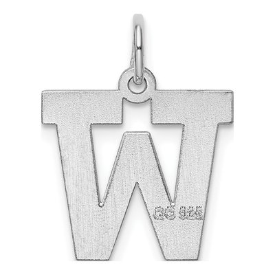 Sterling Silver Block Letter W Charm – view 4
