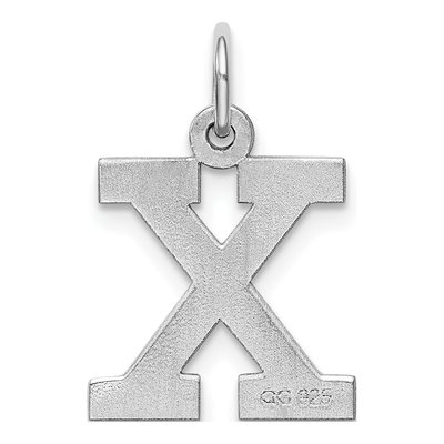 Sterling Silver Letter X Charm – view 4