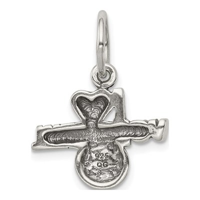 Sterling Silver 'i Love Volleyball' Charm – view 5