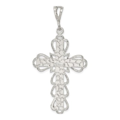 Sterling Silver Diamond-Cut Crucifix Pendant – view 5