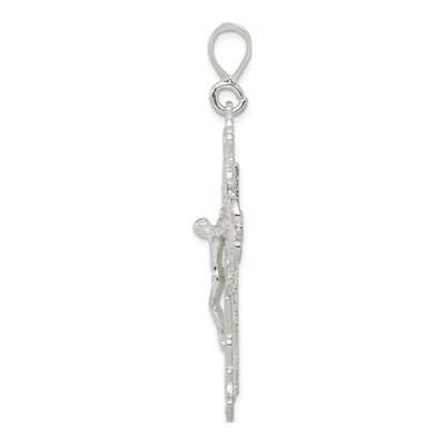 Sterling Silver Diamond-Cut Crucifix Pendant – view 3