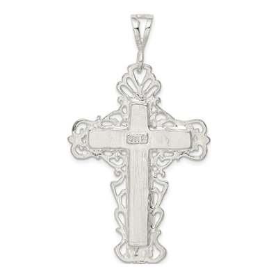 Sterling Silver Diamond-Cut Crucifix Pendant – view 5