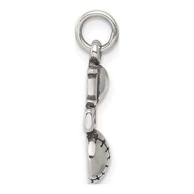 Sterling Silver I Love Baseball Charm Pendant – view 3