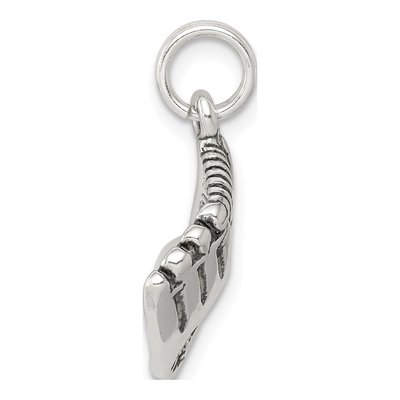 Sterling Silver Simulated Pearl Baseball Glove Charm – view 3