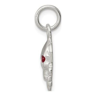 Sterling Silver CZ Skull Pendant – view 3