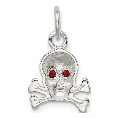 Sterling Silver CZ Skull Pendant – view 5