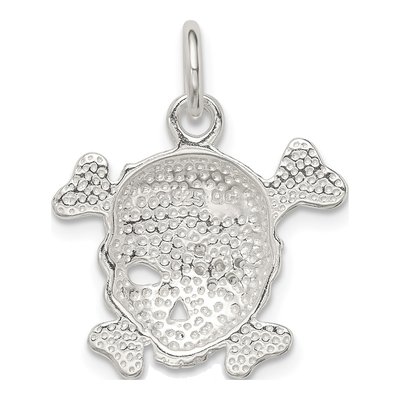 Sterling Silver CZ Skull Pendant – view 4
