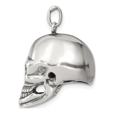 Sterling Silver Skull Pendant – view 3