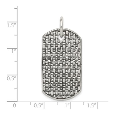 Sterling Silver Dog Tag Pendant – view 4