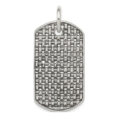 Sterling Silver Dog Tag Pendant