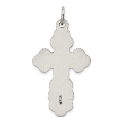 Sterling Silver Antiqued Eastern Orthodox Cross Pendant – view 5