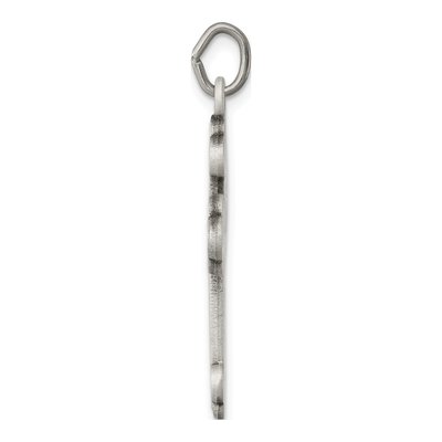 Sterling Silver Antiqued Budded Cross Pendant – view 3
