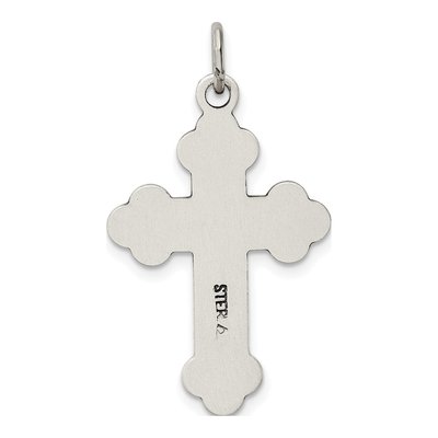 Sterling Silver Antiqued Budded Cross Pendant – view 5