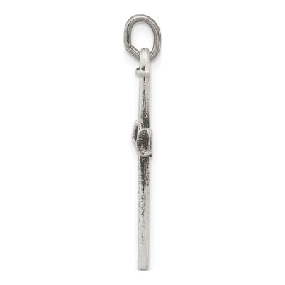 Sterling Silver Antiqued Nail Cross Pendant – view 3