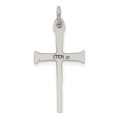 Sterling Silver Antiqued Nail Cross Pendant – view 5