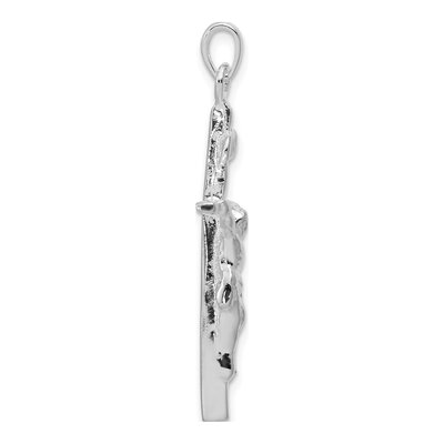Sterling Silver INRI Crucifix Pendant – view 3