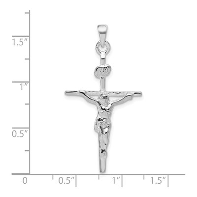 Sterling Silver INRI Crucifix Pendant – view 4