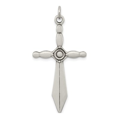 Sterling Silver Sword Cross Pendant