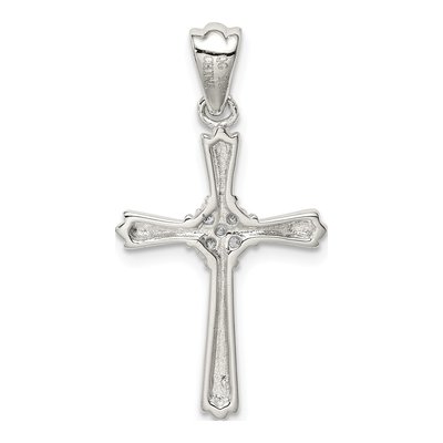 Sterling Silver CZ Cross Pendant – view 5