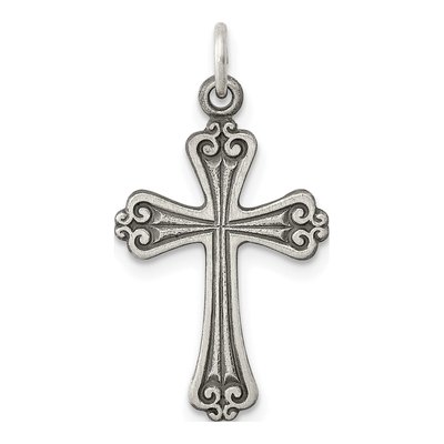 Sterling Silver Antiqued Cross Pendant