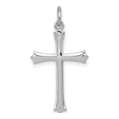 Sterling Silver Fleur de Lis Cross Pendant
