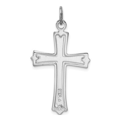 Sterling Silver Rhodium-Plated & Gold-Plated Cross Pendant – view 5