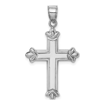 Sterling Silver Fleur-De-Lis Cross Pendant – view 5