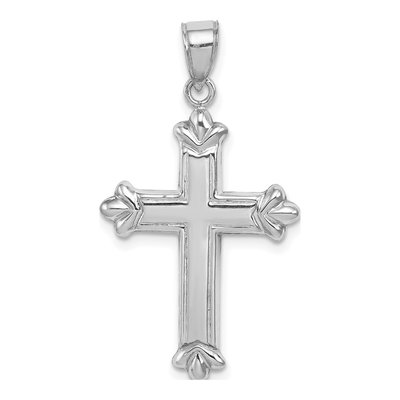 Sterling Silver Fleur-De-Lis Cross Pendant